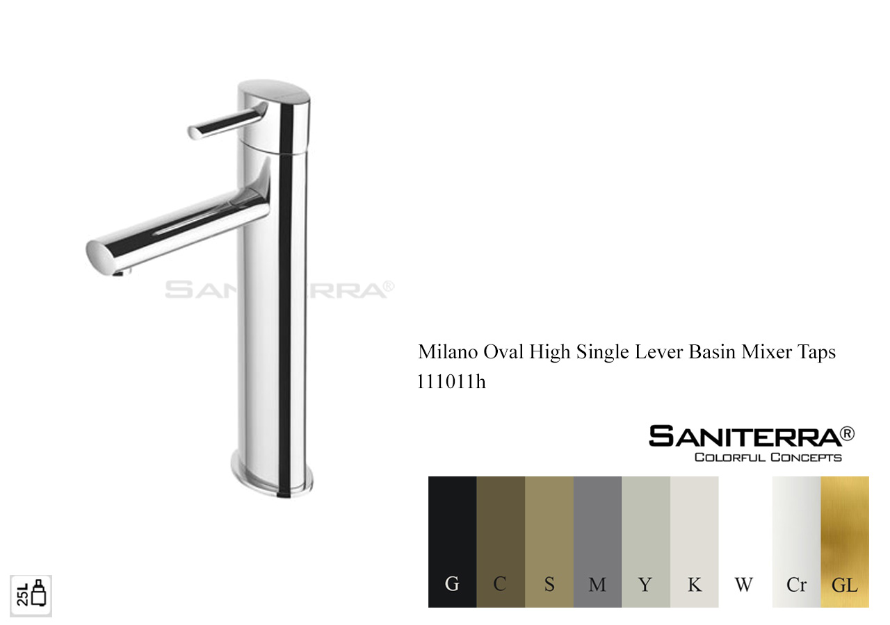 111011h High Single Lever Basin Mixer OVAL