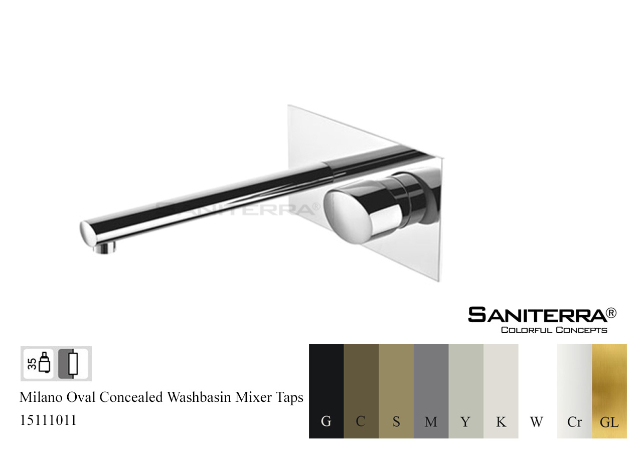 15111011 Concealed Washbasin Mixer Oval