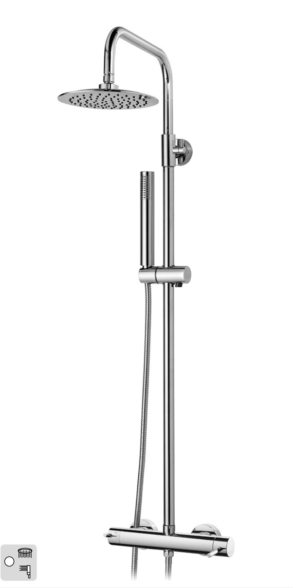 16001020 Shower Mixer with Telescopic Column with Shower ...